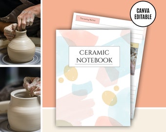 Digital Ceramic Journal for wheel throwing potters, Ceramic log template, Pottery Notebook & organisation, Pottery documentation tool