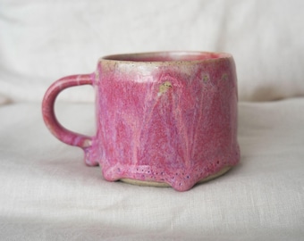 Pink Handmade Ceramic Mug (wheel thrown)| Pink Handmade Mug | Pink Ceramic Mug | Mug Handmade, Dishwasher, Food and Microwave safe