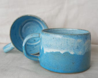 Blue Coffee Mug | **SECONDS MUG | Handmade Ceramic Mug | Blue Ceramic Mug Handmade | Handmade Gift | Handmade in Australia