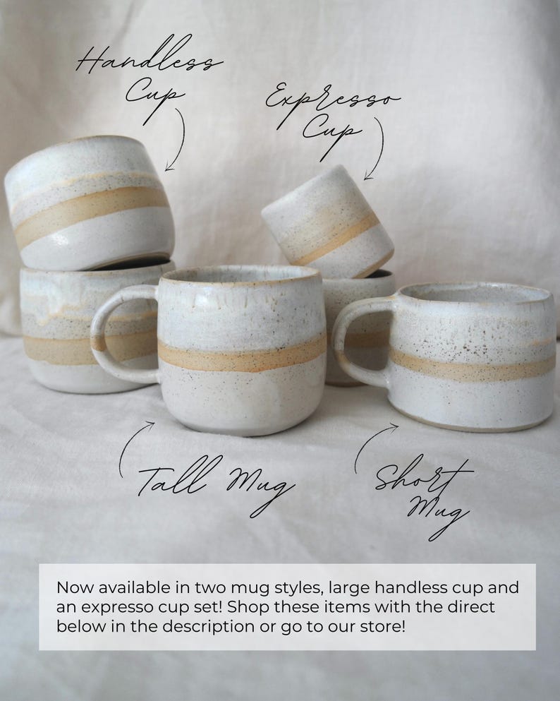 Brown and white ceramic mug, handcrafted with earthy tones, ideal for rustic kitchen and coffee lovers.
