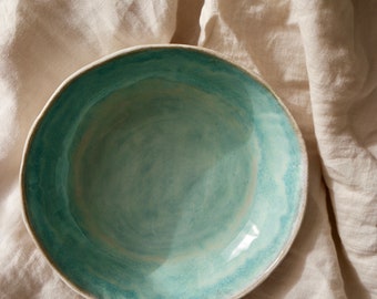 Fruit Bowl Ceramic blue | Handmade fruit bowl | Large fruit bowl | handmade serving bowl | Ceramic Salad bowl | Large pottery serving bowl