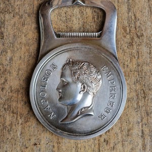 Christofle Silverplate Bottle Opener depicting Napoleon