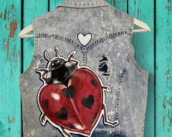 Veste En Jean Peinte à La Main Pour Fille 4-5 Ans - Marque NEXT, Neuve Avec étiquettes