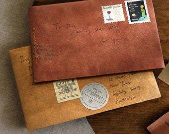 European-Style Vintage Envelopes - Creative, Simple, High-End, Blank Stationery Envelopes in Kraft Paper