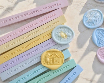 Wax Stamps - Creamy Rainbow Wax Stick Set - Mixed Color Wax Sticks for Weddings