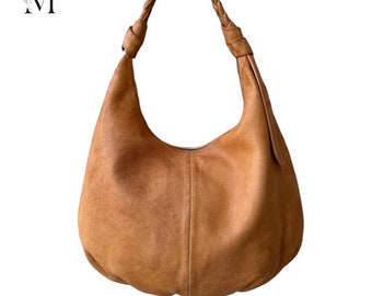 Leather Bag l Handmade Leather Hobo Bag l Perfect Bag for Women l Big and Spacious l Premium Leather Quality l Regular Use Bag l Washed Bag