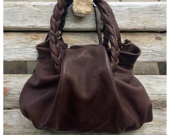 Leather bag l Handcrafted leather handbag l ladies bag l Washed handbag l shoulder bag l Vintage style