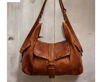 Leather shoulder bag l leather bag l leather bag for ladies l stylish office bag l Vintage leather bag l leather Hobo l soft leather