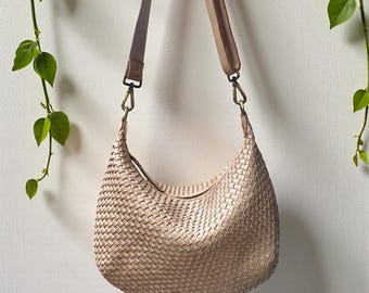 Leather bag l Handcrafted Bag l Leather Bag l Woven Bag l Washed Bag l Leather bag for women l Ladies Handbag l Vintage l Shoulder Bag