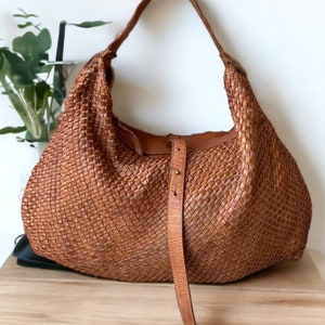 Leather bag l Handcrafted Hobo l Woven Bag l Leather Bag l Handcrafted l Shoulder Bag l Women&#39;s Handbag l Ladies Purse l Personalized Bag