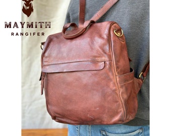 LeatherBackpack  l Leather Backpack l Vintage Backpack l Leather Bag l Office Bag l Laptop Bag l Men's Bag l Premium Bag l Washed Backpack