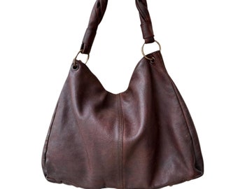 Leather bag l Handcrafted l Ladies bag l women's bag l Premium Leather l Washed handbag l shoulder bag l Christmas gift l Gift for her