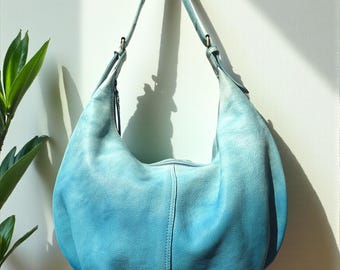 Leather bag l Handcrafted leather handbag l women's bag l Premium Leather l Washed handbag l Shoulder bag l Vintage style Ombre bag