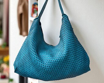 Leather bag l Handcrafted Hobo l Woven Bag l Leather Bag l Handcrafted l Shoulder Bag l Women's Handbag l Ladies Purse l christmas gift