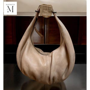 Ledertasche Handgefertigte Ledertasche l Leder Hobo l Gewaschene Ledertasche l Damentasche aus Leder l Premium Ledertasche l Handgelenktasche