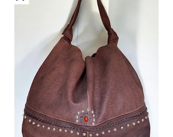 Leather bag l Handcrafted leather Shoulder bag l Ladies bag l women's bag l Premium Leather l Washed handbag l shoulder bag