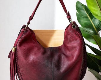 Leather bag l Handcrafted leather handbag l women's bag l Premium Leather l Washed handbag l Shoulder bag l Vintage style