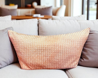 Leather Cushion cover l Handcrafted woven leather cushion cover l Real Leather l Premium leather l Leather Accessory l Stylish