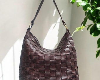 leather Shoulder bag l women's bag l Premium Leather l Washed bag l Vintage style| Slouchy Boho Handbag