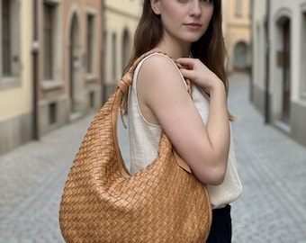 Leather bag l Handcrafted Bagl Woven Bag l Washed Bag l Leather bag for women l Ladies Handbag l Vintage l Christmas gift l Gift for her