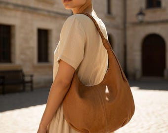 Leather Bag l Handmade leather Bag l Leather Hobo Bag | Washed Leather Bag | Women's Leather Bag | Genuine leather Bag| Handbag