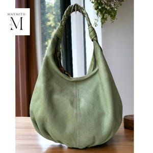 Ledertasche l Handgefertigte Ledertasche l Leder Hobo Bag | Gewaschene Ledertasche | Damentasche aus Leder | Echt Ledertasche | Handtasche