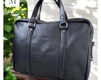Leather laptop bag for Office l premium leather bag l handmade Men's office bag l Work Bag l Gift for him l Graduation gift l Laptop bag