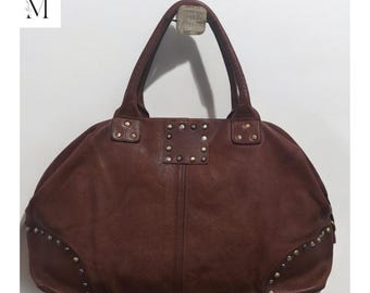 Leather Vintage Duffel bag l Washed l Vintage Vibe  l Premium l Two Tone l High Utility l Weekender l Travel Bag l Unisex l Rivets