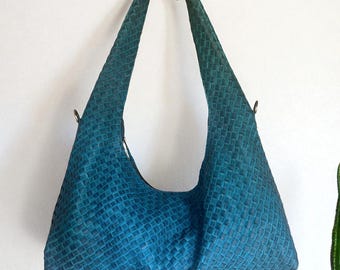 Leather bag l Handcrafted Bag l Leather Bag l Woven Bag l Washed Bag l Leather bag for women l Ladies Handbag l Vintage l Shoulder Bag