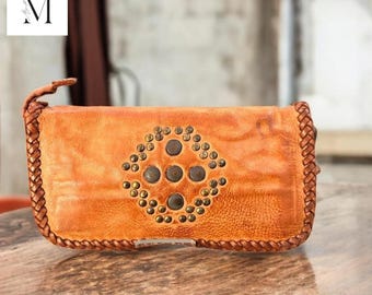 Leather wallet l Handcrafted Wallet l washed wallet l Full Grained Leather l Soft leather l Woven l Premium Quality