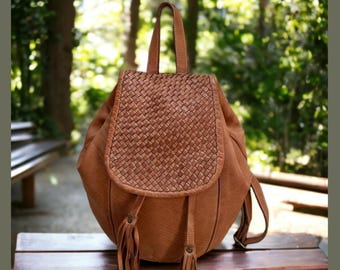 Leather Bag l Backpack l Ladies Backpack l men's backpack l laptop bag l Vintage l Shoulder Bag l Gift for her