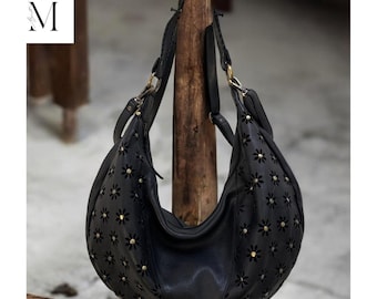 Leather bag l Handcrafted leather Shoulder bag l Ladies bag l women's bag l Premium Leather l Washed handbag l shoulder bag