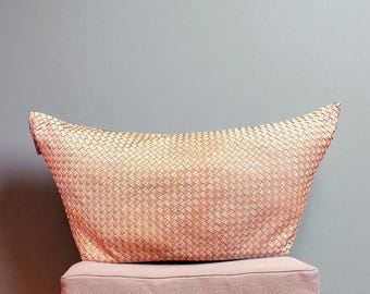 Leather Cushion cover l Handcrafted woven leather cushion cover l Real Leather l Premium leather l Leather Accessory l Stylish