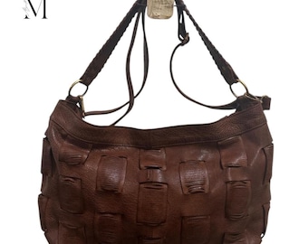 Leather bag l Handcrafted Shoulder bag l washed bag l Full Grained Leather l soft leather l Day Bag l Strip cut design l Premium Quality