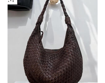 Leather bag l Handcrafted Bag l Leather Bag l Woven Bag l Washed Bag l Leather bag for women l Ladies Handbag l Vintage l Shoulder Bag