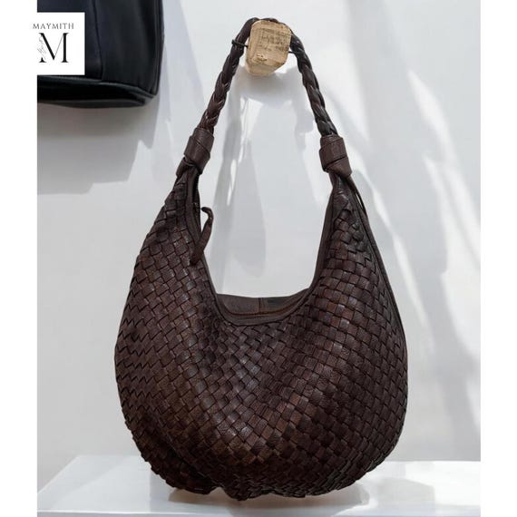 Leather bag l Handcrafted Bag l Leather Bag l Woven Bag l Washed Bag l Leather bag for women l Ladies Handbag l Vintage l Shoulder Bag