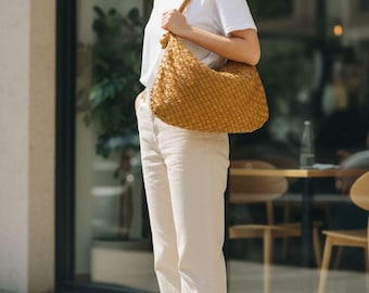 Leather Bag | Woven Bag l Premium Leather quality l leather woven bag | Vintage Look | Shoulder Bag