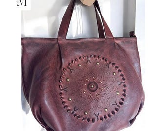 Leather bag l Handcrafted leather hand bag l Ladies handbag l women's bag l Premium Leather l Washed handbag l shoulder bag l Vintage style