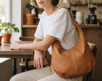 Leather bag l Handcrafted Bag l Leather Bag l Ombre leather  l Washed Bag l Leather bag for women l Ladies Handbag l Vintage l Shoulder Bag