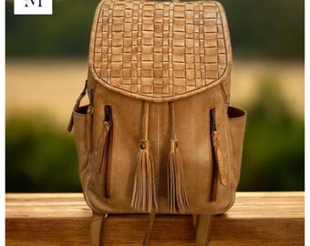 Leather Bag/ Handcrafted Bag  l Backpack l Ladies Backpack l men's backpack l laptop bag l Vintage l Shoulder Bag l Gift for her