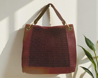 Leather Suede shoulder bag l Suede handbag l Leather Bag l Leather shoulder bag l Women's Bag l Ladies Handbag