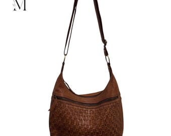 Leather Bag l Handcrafted Bag l Woven Bag l Washed Bag l Leather bag for women l Ladies Handbag l Vintage l Shoulder Bag l Hobo l Gift l