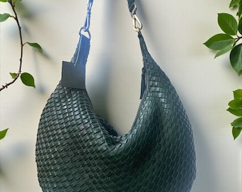 Leather bag l Handcrafted Bag l Leather Bag l Woven Bag l Washed Bag l Leather bag for women l Ladies Handbag l Vintage l Shoulder Bag