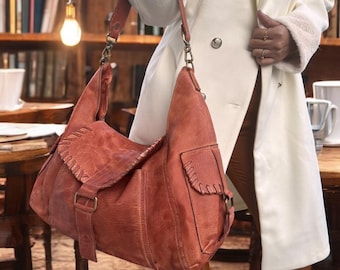 Premium leather  bag l Washed handbag l Women's bag l Handcrafted l ladies purse l Vintage handbag l Gift For Her