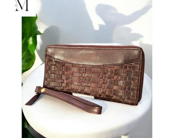 Premium Leather Wallet l Washed Wallet l Vintage Wallet l Woven Wallet l Bill fold l Women's Wallet l Gift for her