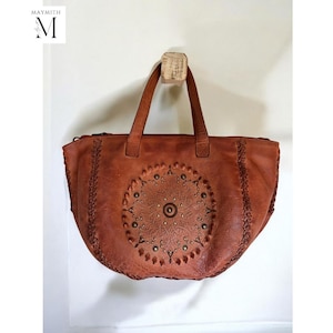 Leren tas l Handgemaakte leren handtas l Dameshandtas l Damestas l Premium leer l Gewassen handtas l Schoudertas l Vintagestijl