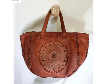 Leather bag l Handcrafted leather hand bag l Ladies handbag l women's bag l Premium Leather l Washed handbag l shoulder bag l Vintage style