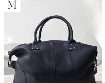 Premium Leather Duffel l Overnight bag l Duffel bag for weekend trip l 50 ltr Bag l Premium quality leather l handmade l hand finished