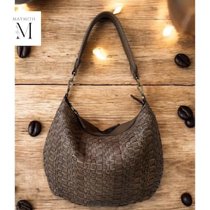 Umhängetasche aus Leder l Schultertasche aus Leder l Shopper aus Leder l Ledertasche für Damen l stylische Bürotasche l Vintage Ledertasche l Leder Hobo l weiches Leder