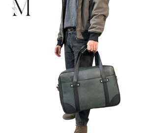 Leather Briefcase l Men Leather office bag l Laptop Bag l Leather bag l Gift for Him l Shoulder Bag l Leather Briefcase